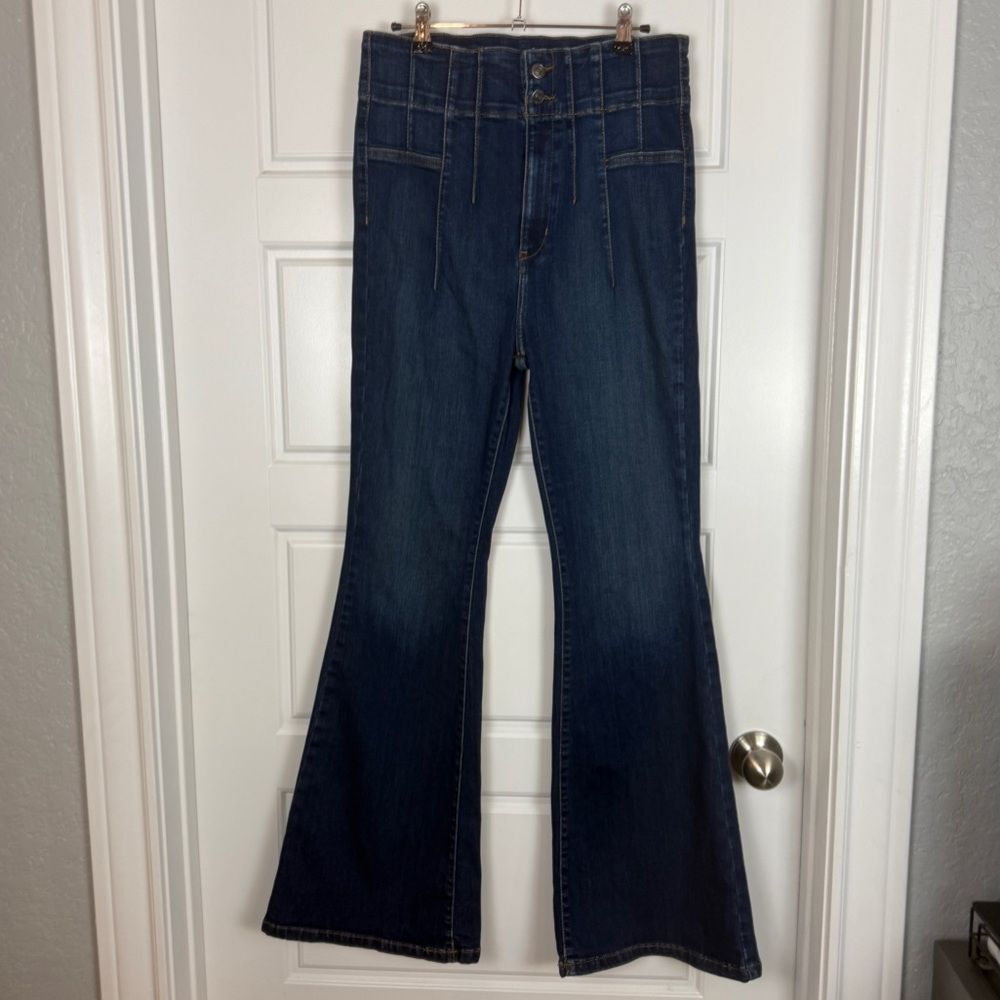 We The Free Jayde high-rise dark wash flare jeans size 31
